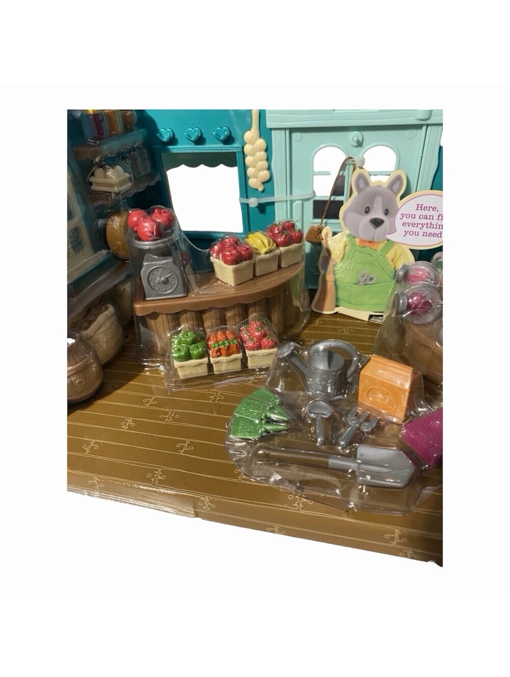 Li'l Woodzeez Honeysuckle Hollow General Store Playset WZ6629 Teal Toy Shop NIB - Picture 4 of 10